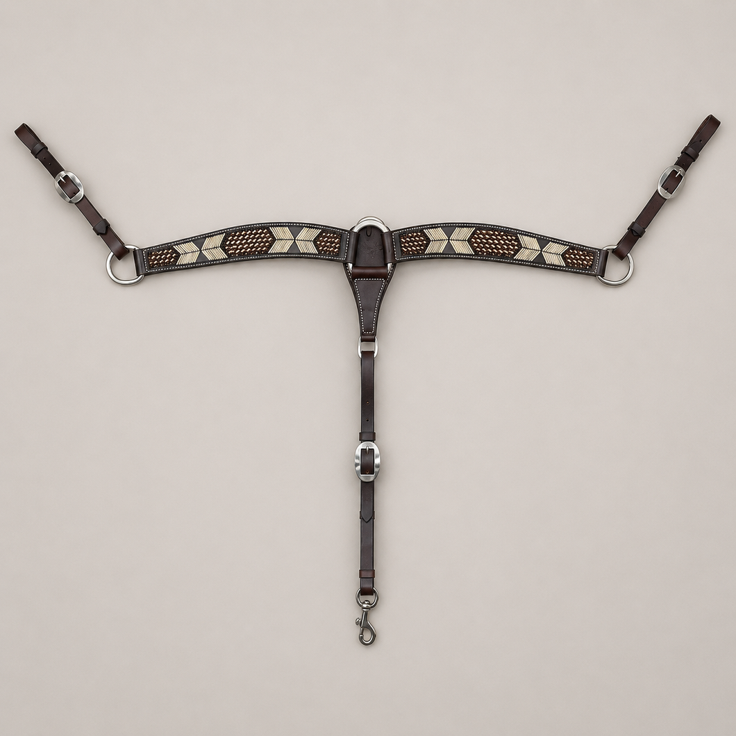 Breast Collar - BC17 - Chocolate Arrowhead Breast Collar