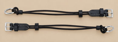 Consignment - CM01 - Black Rope and Leather Gag Strap