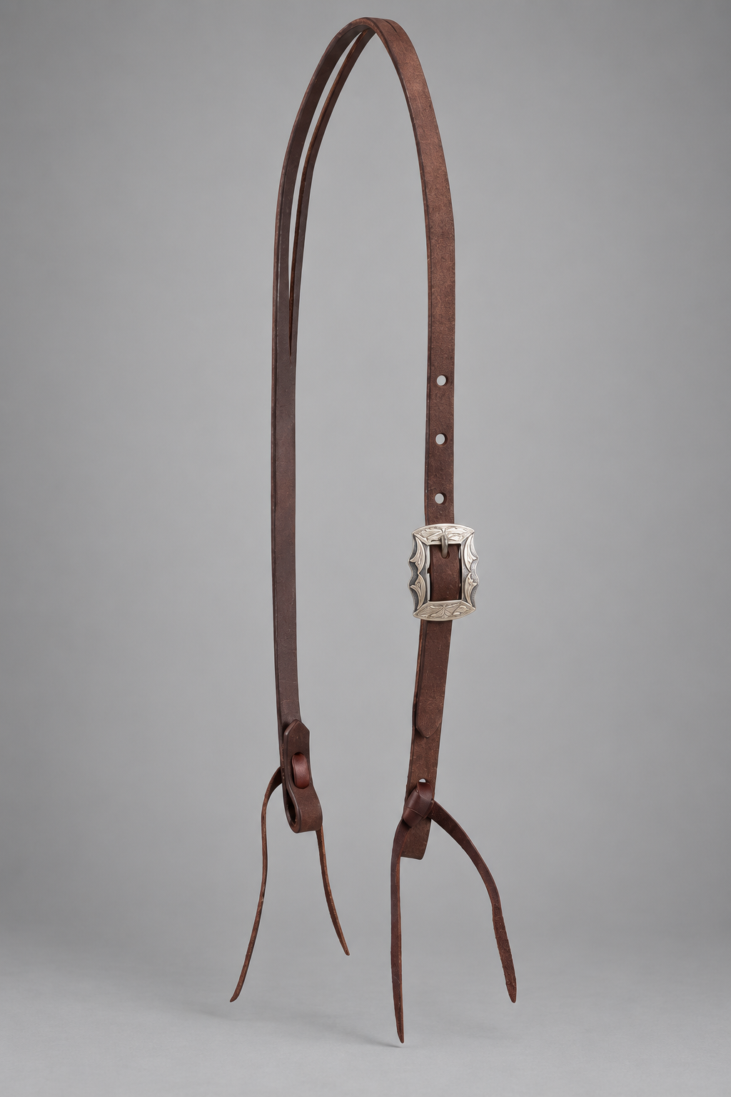 Headstall - HS403 - Split Ear Headstall with Prescott Buckle Latigo Ties