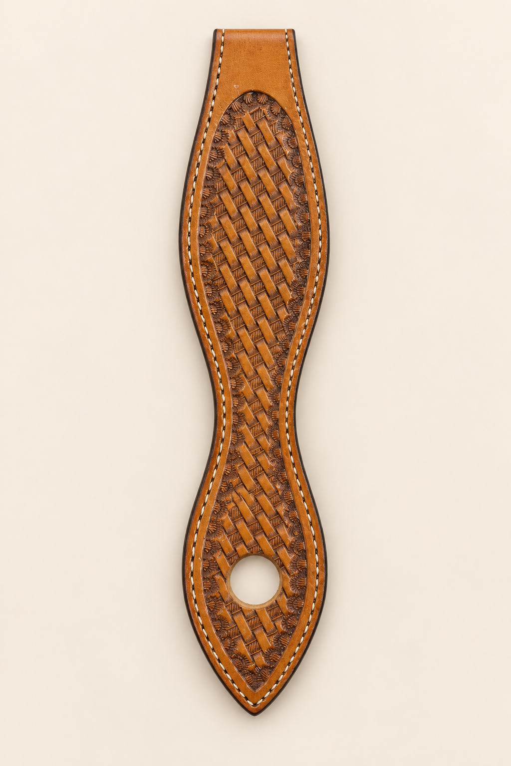 Slobber Leathers - SL11 - D/S Shaped Antiqued Basketweave