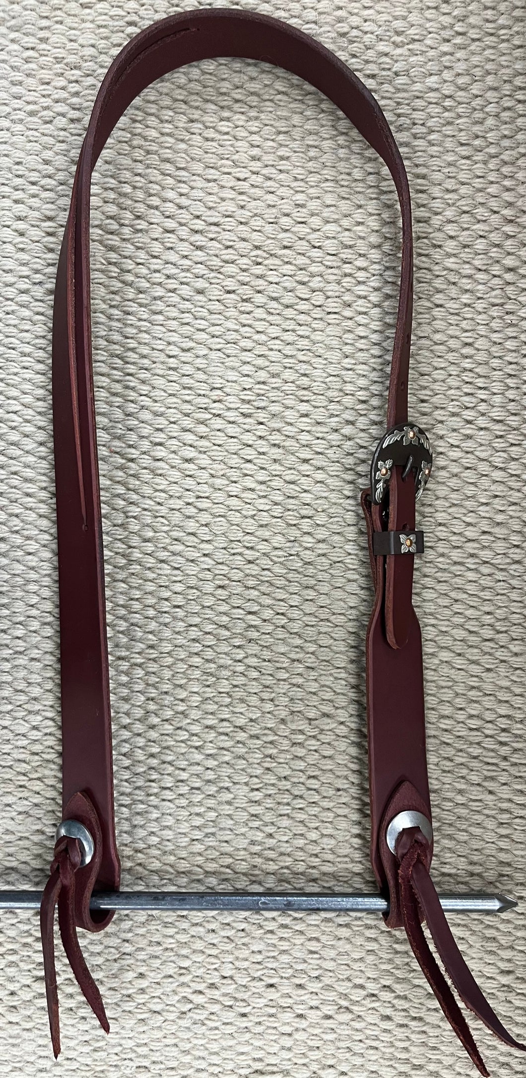 Headstall - HS264 - Latigo Split Ear w/ Iron Buckle