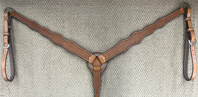 Breast Collar - BC34 - Basket Antiqued Four Scallop