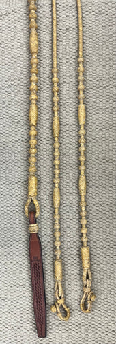 Romal Reins - RR71 - 12 Plait Natural Rawhide w/ Oklahoma Knots 104