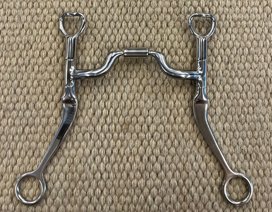 BIT - MB99 - Myler Flat Shank Medium Wide Port Comfort Snaffle 5”