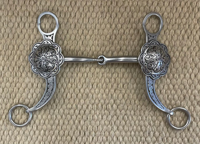 BIT - JW15 - Jeremiah Watt Short Shank Snaffle w/ Concho