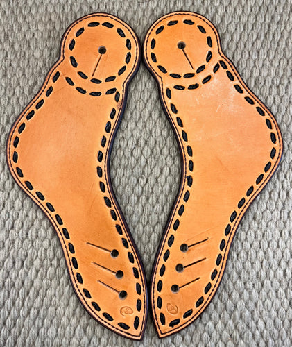 Spur Straps - SPS37 - Light Brown Dove w/ Black Buckstitch