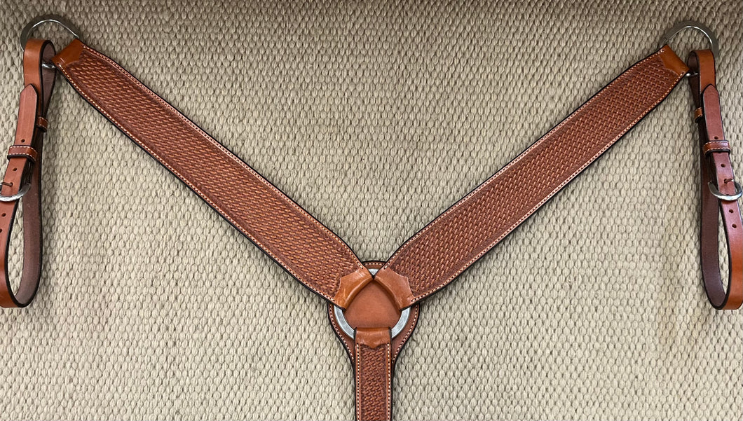 Breast Collar - BC15 - Basket Antiqued Large Taper