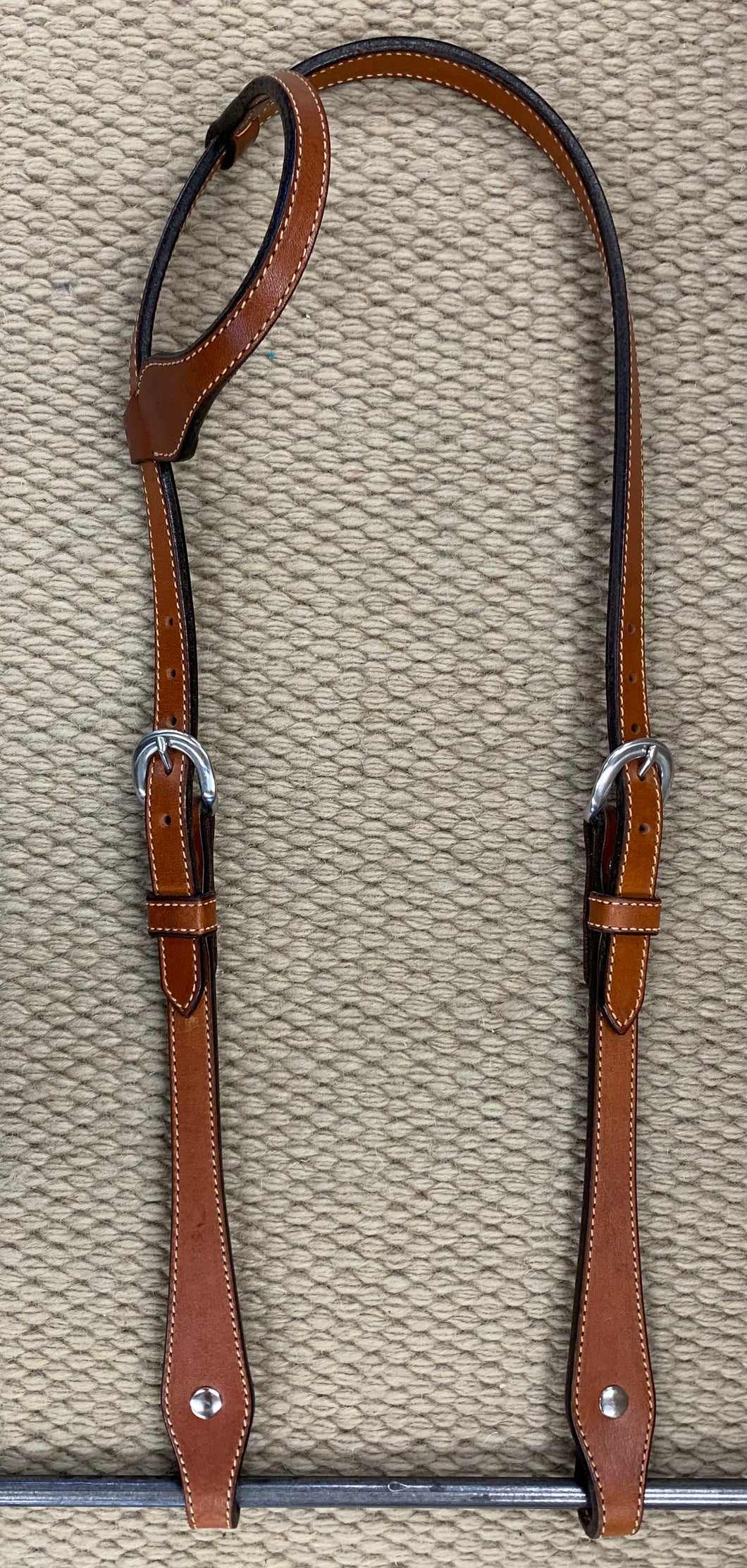 Headstall - HS69 - Plain Medium Oiled Single Ear