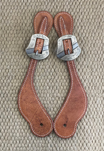 Spur Straps - SPS95 - Martin Cowboy Natural Harness w/ Salinas Buckle