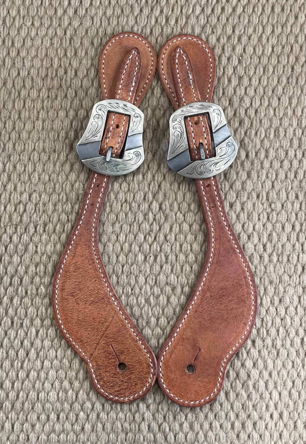 Spur Straps - SPS95 - Martin Cowboy Natural Harness w/ Salinas Buckle