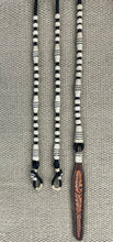 Romal Reins - RR17 - TRB 30 Plait George Moore Black w/ Natural Buttons and Black Accents 84"