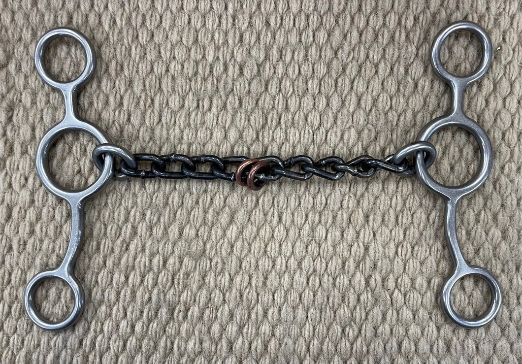 BIT - RM98 - Reinsman Junior Cow Horse Small Chain w/ Copper Rings