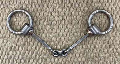 BIT - NH08 - Nolan Hansen Loose Ring Square-Bar Dogbone Snaffle - 1 7/8