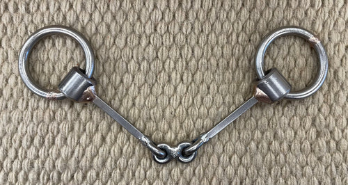 BIT - NH08 - Nolan Hansen Loose Ring Square-Bar Dogbone Snaffle - 1 7/8