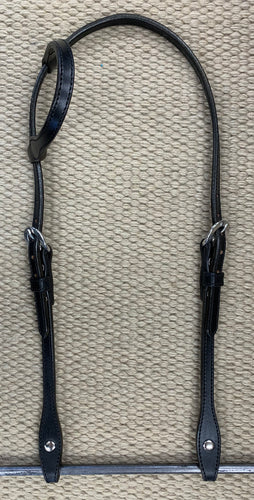 Headstall - HS70 - Plain Black Single Ear