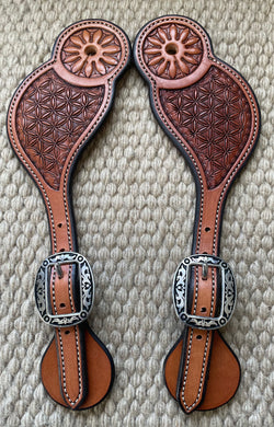 Spur Straps - SPS27 - Toni Pedrini Ladies Block Stamp Antiqued