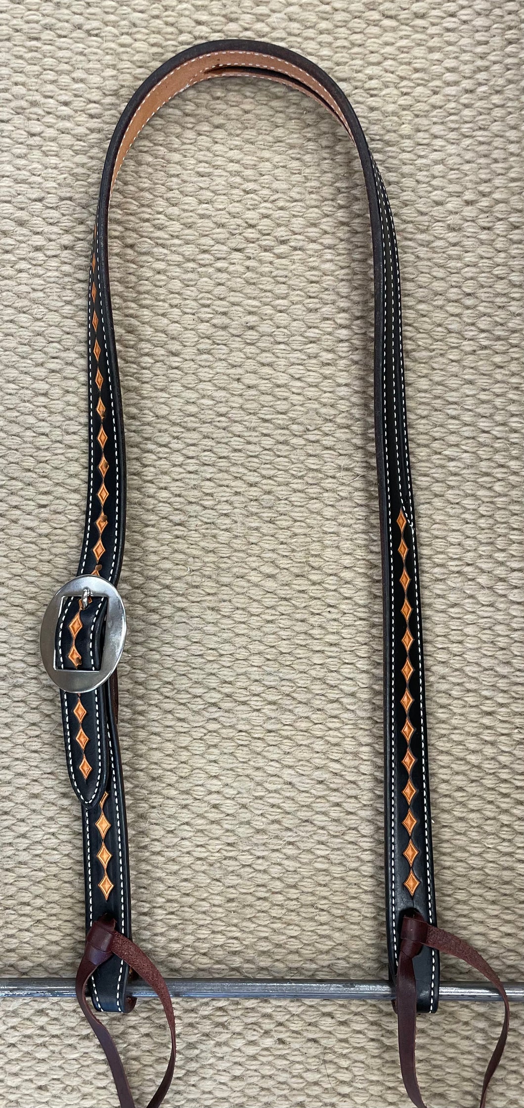 Headstall - HS171 - Martin Ranahan Series Dark Skirting Diamond Stamped Split Ear
