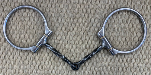BIT - RM32 - Reinsman D-Ring Square Twisted Snaffle