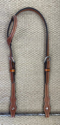 Headstall - HS26 - Basket Antiqued Single Ear