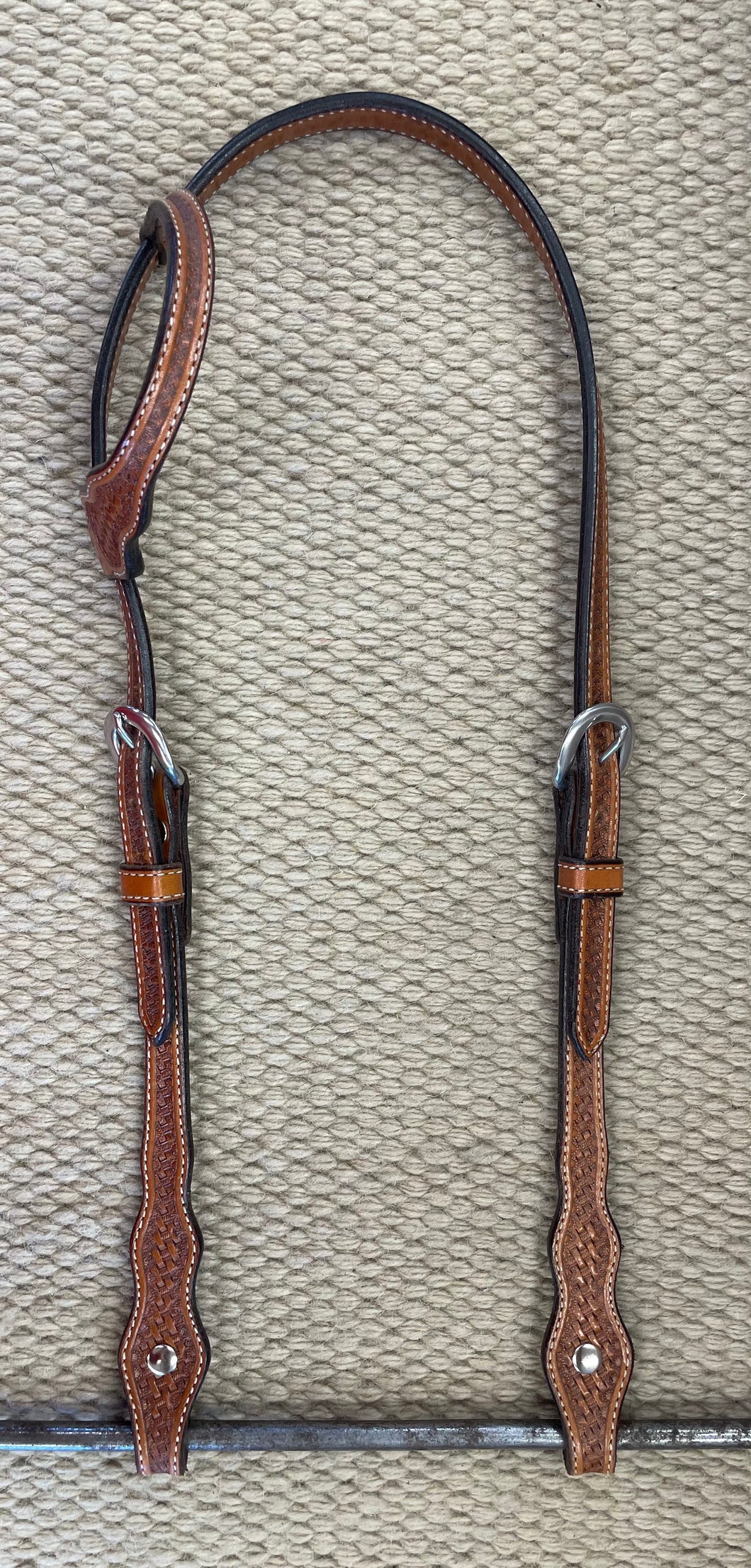 Headstall - HS26 - Basket Antiqued Single Ear