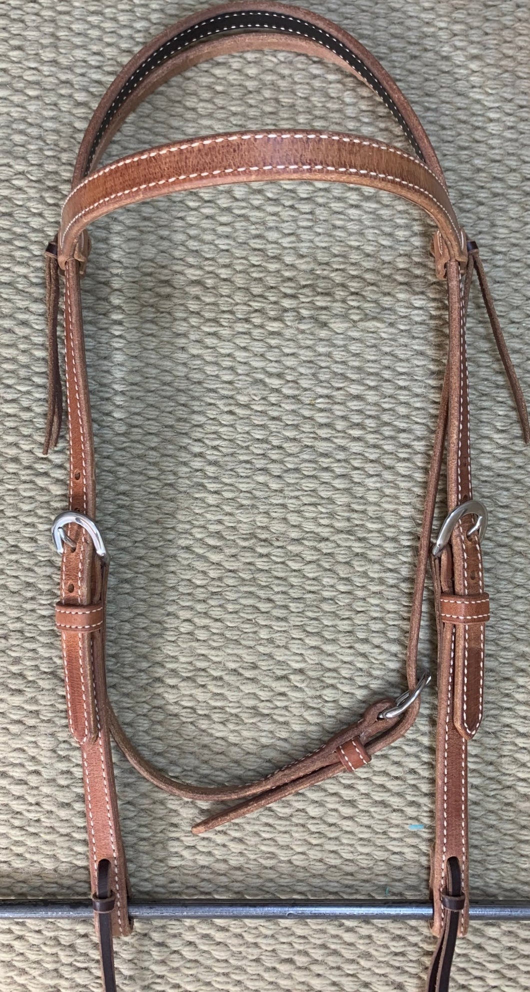 Headstall - HS112 - Lined Harness w/ Latigo Ties