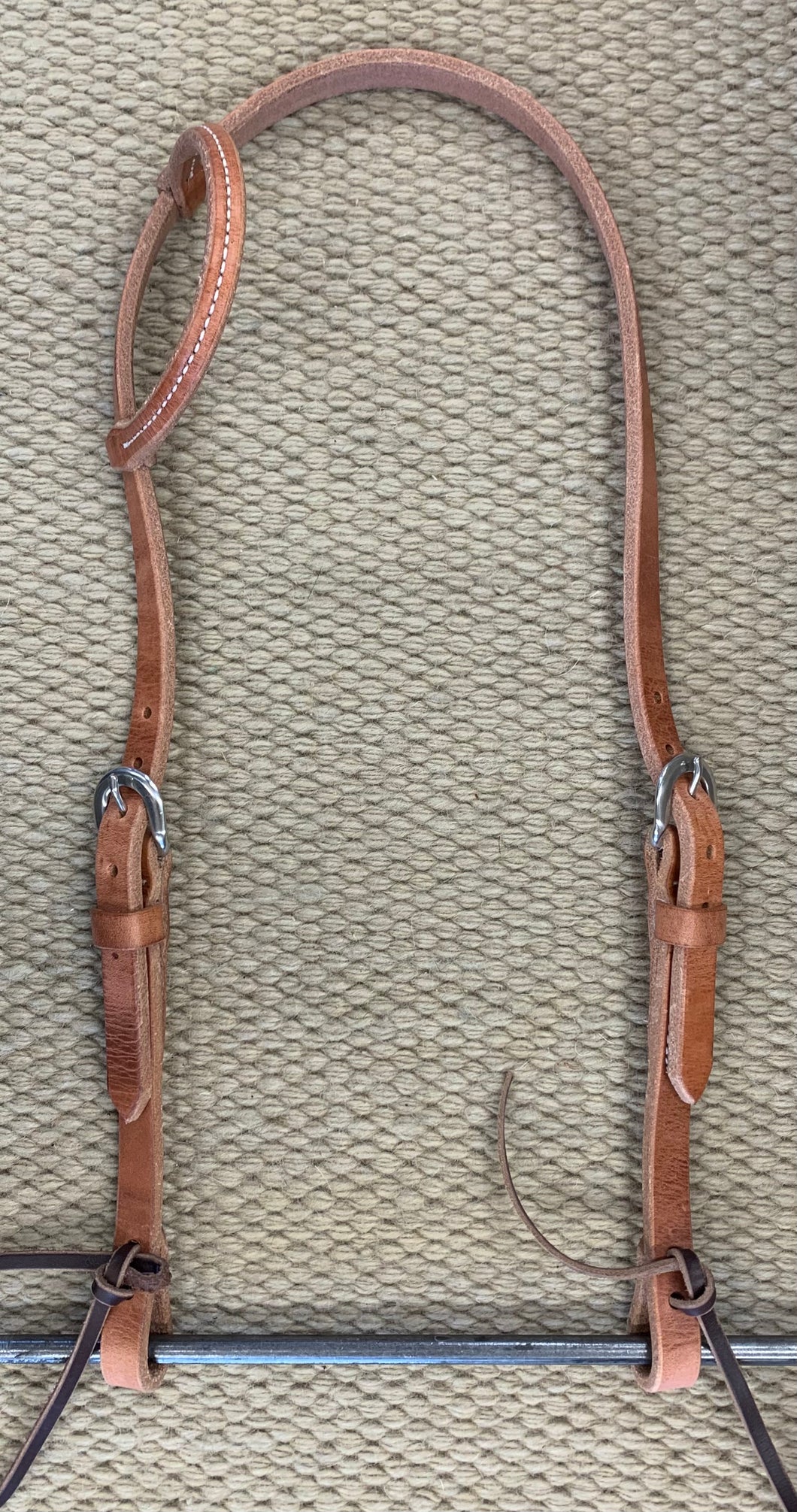 Headstall - HS161 - Light Harness w/  Two Buckles and Tie Ends