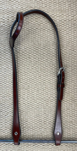 Headstall - HS243 - Full Sliding Ear Plain Brown