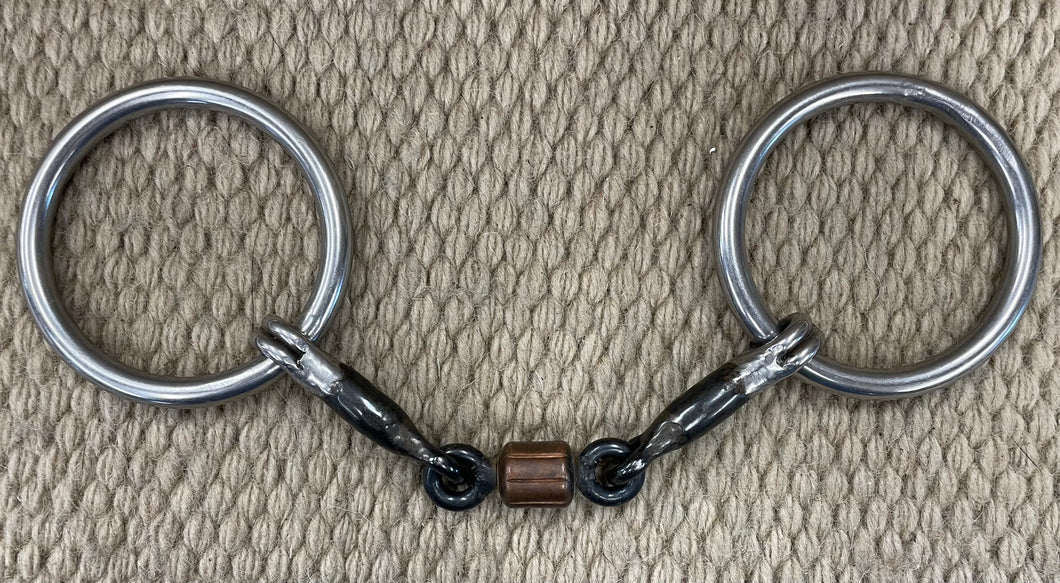 BIT - RM91 - Reinsman Heavy Loose Ring Copper Roller Snaffle