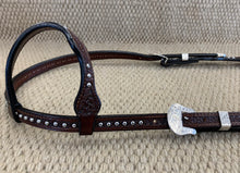 Headstall - HS133 - Basket Brown Single Ear w/ Wage BLT's and Dots