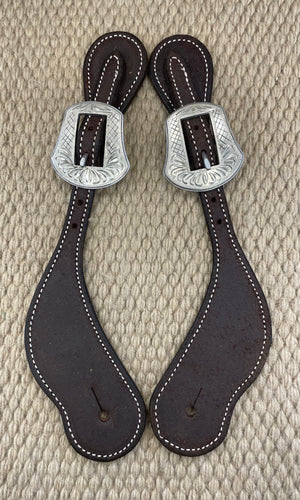 Spur Straps - SPS81 - Martin Cowboy Chocolate Rough Out w/ Laramie Buckle