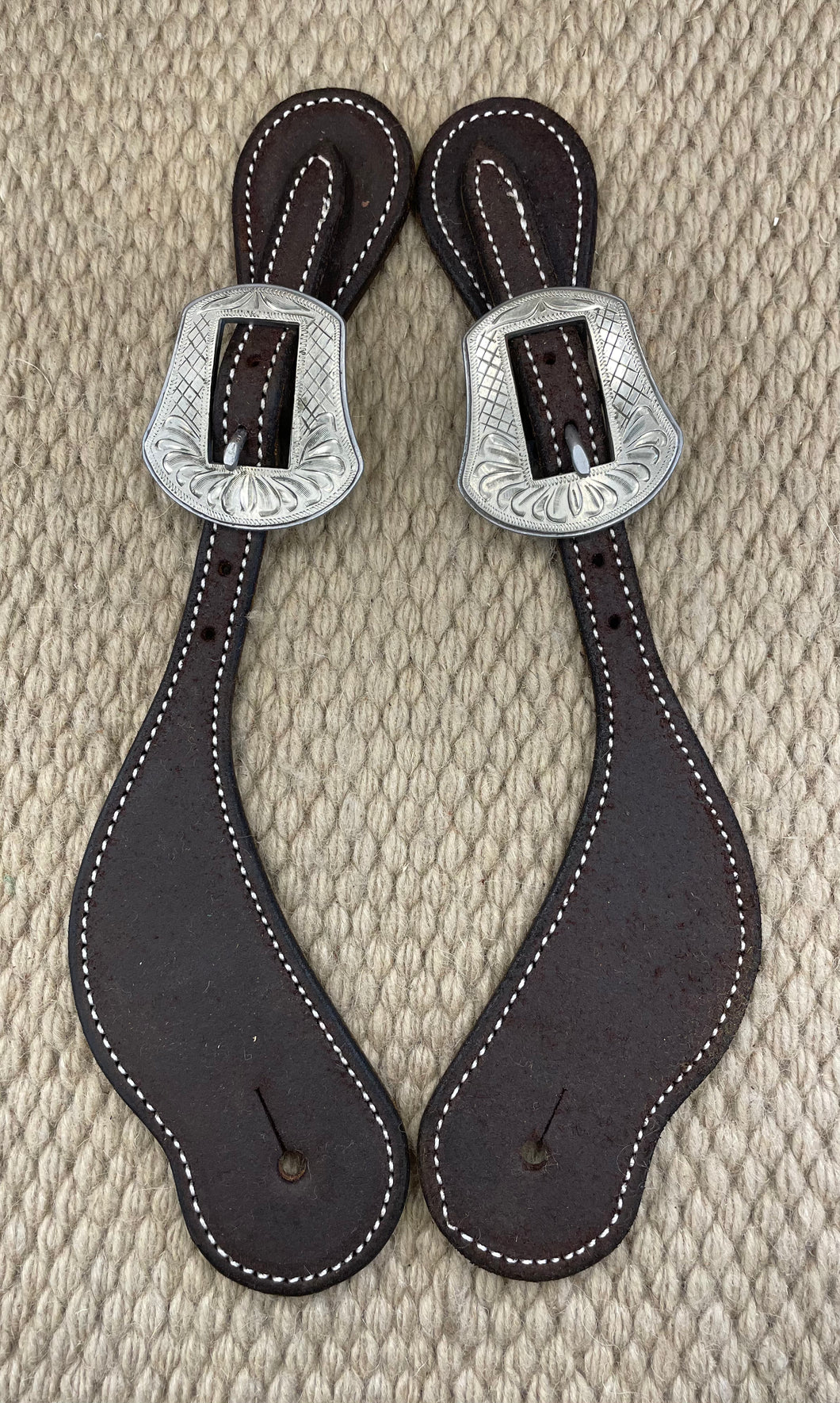 Spur Straps - SPS81 - Martin Cowboy Chocolate Rough Out w/ Laramie Buckle