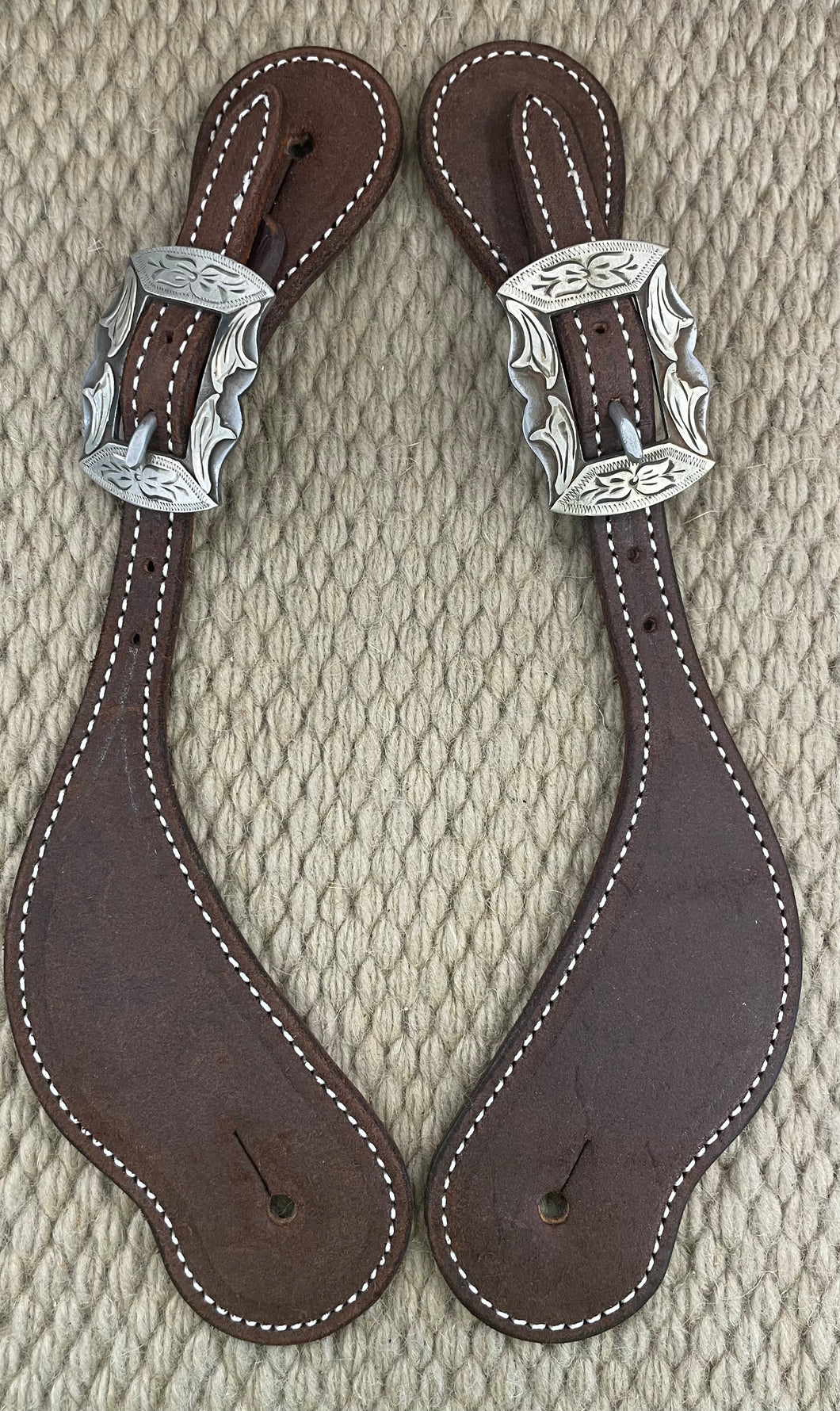 Spur Straps - SPS98 - Martin Cowboy Chocolate Roughout w/ Prescott Buckle