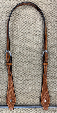 Headstall - HS151 - 3/4” Basket Antiqued Split Ear