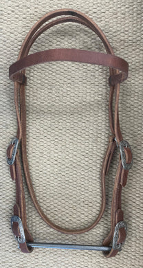 Headstall - HS208 - 3/4” Harness Browband with Tie Ends