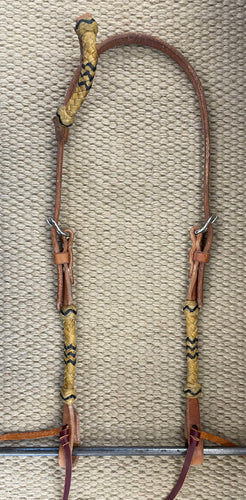 Headstall - HS223 - Harness Single Ear w/ Rawhide