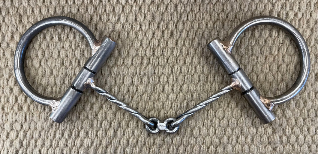 BIT - NH23 - Nolan Hansen Signal D-Ring Twisted Dogbone Snaffle - 3