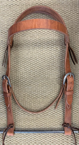 Headstall - HS162 - Harness w/ Two Buckles and Latigo Ties