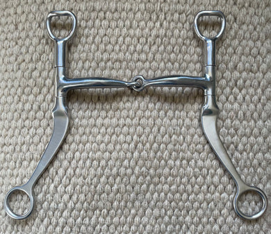 BIT - MB66 - Myler Stainless Steel Flat Shank w/ Sweet Iron Snaffle