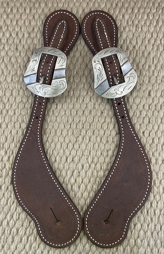 Spur Straps - SPS97 - Martin Cowboy Chocolate Roughout w/ Salinas Buckle