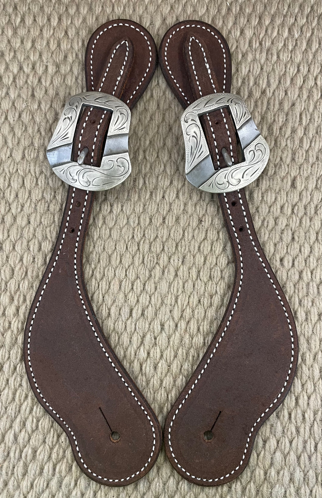 Spur Straps - SPS97 - Martin Cowboy Chocolate Roughout w/ Salinas Buckle