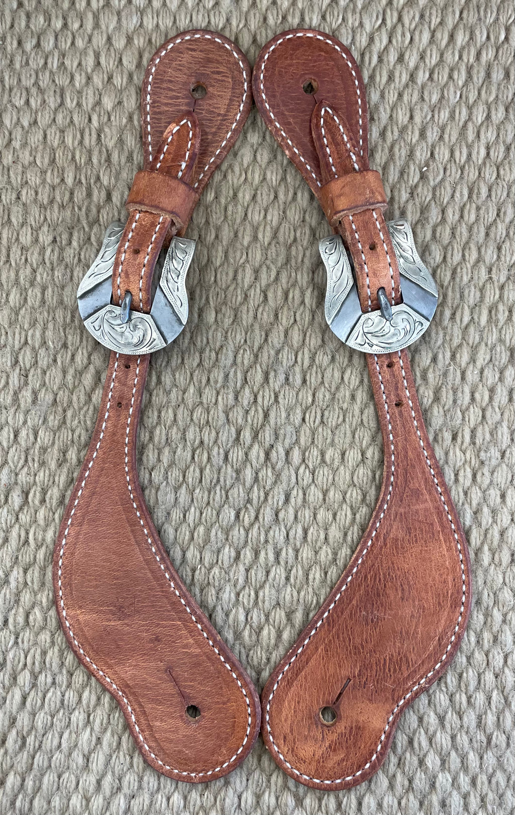 Spur Straps - SPS09 - Martin Cowboy Natural Harness w/ Deadwood Buckle