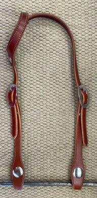 Headstall - HS282- Tony Pedrini Light Brown Single Ear