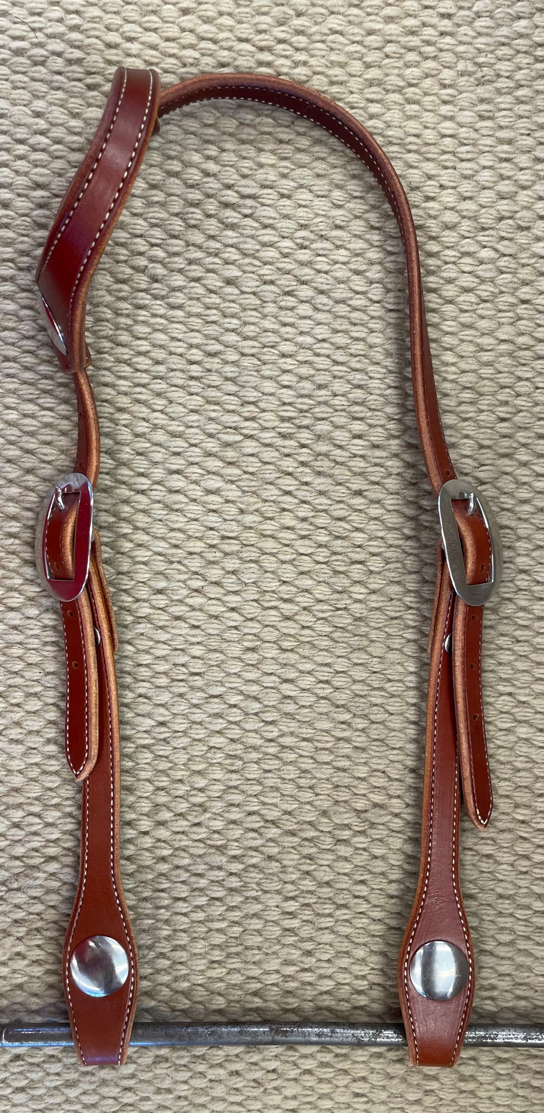 Headstall - HS282- Tony Pedrini Light Brown Single Ear