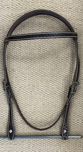 Headstall - HS194 - Cashell Chocolate Snake Browband