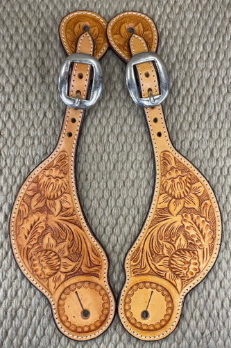 Spur Straps - SPS50 - Light Brown Men's Floral