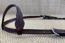 Headstall - HS135 - Basket Brown Single Ear