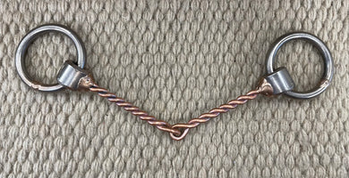 BIT - NH12 - Nolan Hansen Loose Ring Twisted Copper Snaffle - 1 7/8