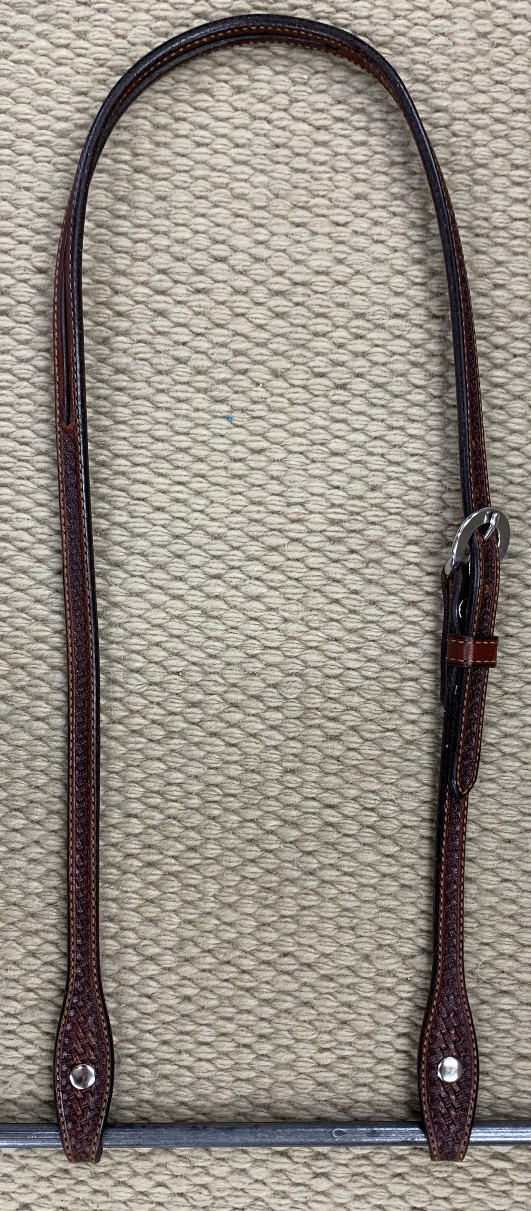 Headstall - HS73 - Basket Brown Split Ear