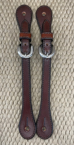 Spur Straps - SPS41 - Ladies Straight Plain Brown