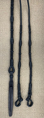 Romal Reins - RR08 - California Style Black Leather